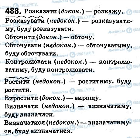 ГДЗ Укр мова 6 класс страница 488
