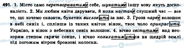 ГДЗ Українська мова 6 клас сторінка 491