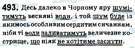 ГДЗ Українська мова 6 клас сторінка 493