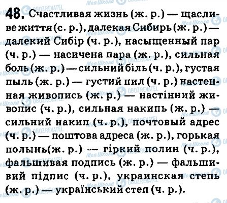 ГДЗ Укр мова 6 класс страница 48