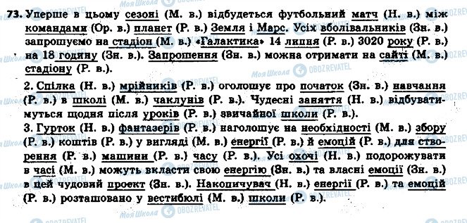 ГДЗ Українська мова 6 клас сторінка 73