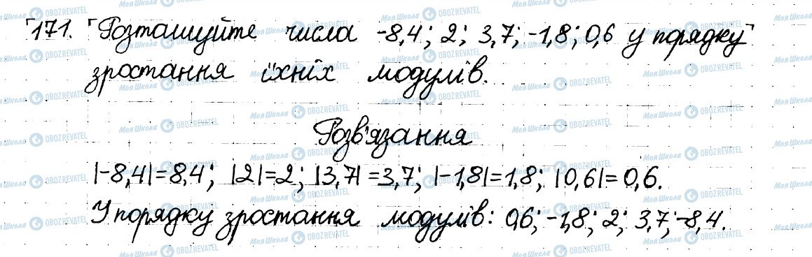 ГДЗ Математика 6 клас сторінка 171