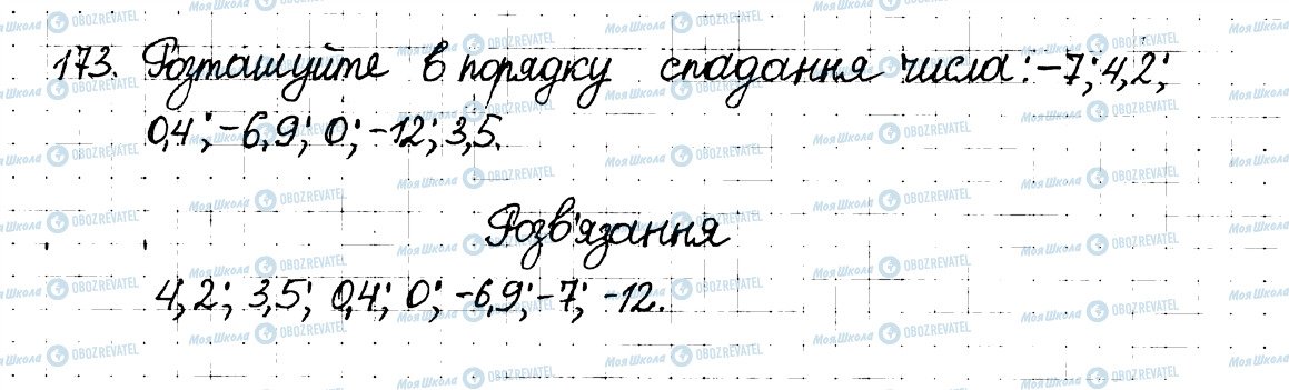 ГДЗ Математика 6 клас сторінка 173