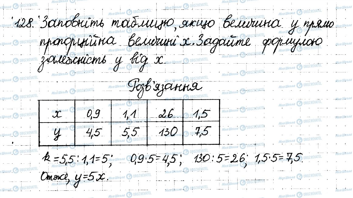 ГДЗ Математика 6 класс страница 128