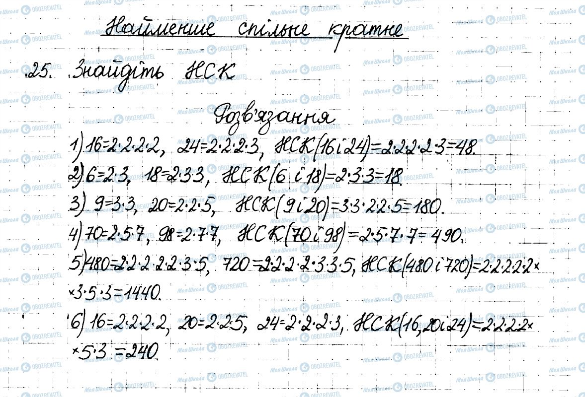 ГДЗ Математика 6 клас сторінка 25