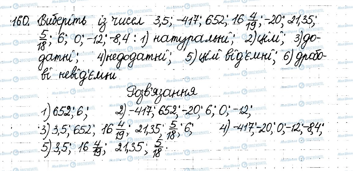 ГДЗ Математика 6 клас сторінка 160