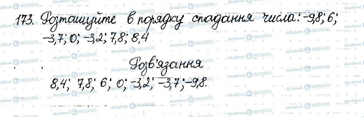 ГДЗ Математика 6 клас сторінка 173