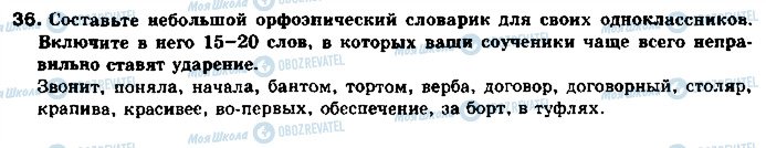 ГДЗ Російська мова 11 клас сторінка 36