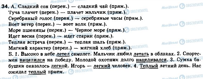ГДЗ Російська мова 11 клас сторінка 34