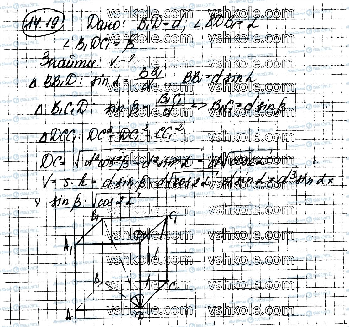 ГДЗ Геометрія 11 клас сторінка 19