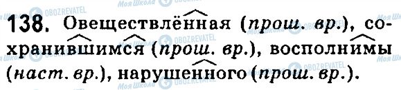 ГДЗ Російська мова 7 клас сторінка 138