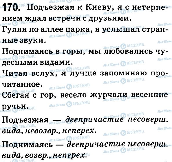 ГДЗ Русский язык 7 класс страница 170