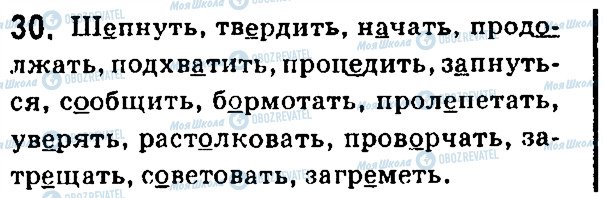 ГДЗ Російська мова 7 клас сторінка 30