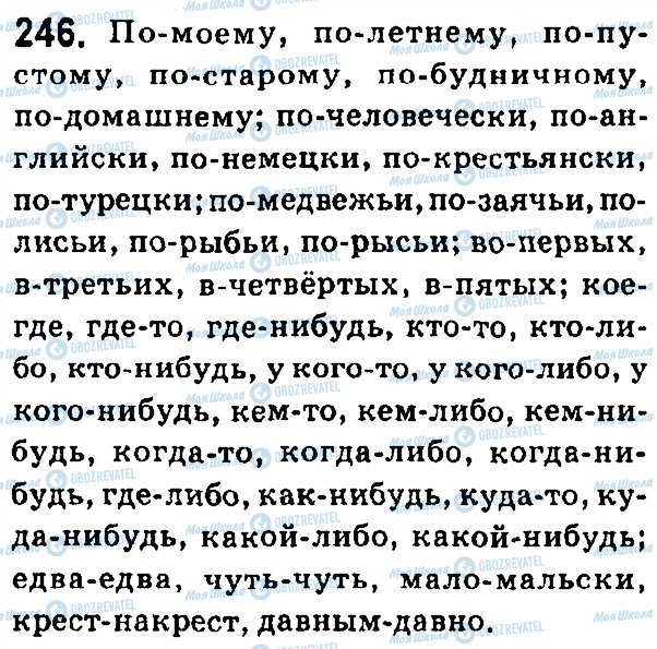 ГДЗ Російська мова 7 клас сторінка 246