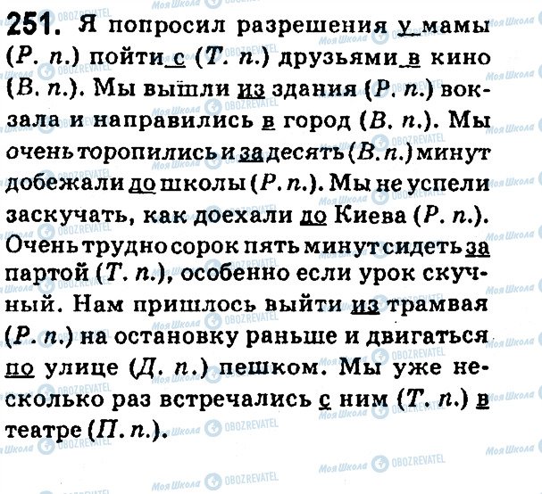 ГДЗ Російська мова 7 клас сторінка 251