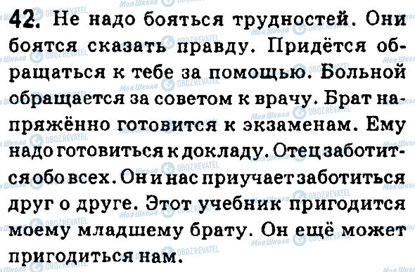 ГДЗ Російська мова 7 клас сторінка 42