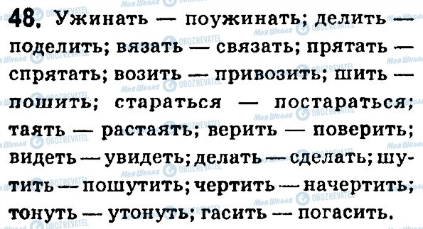 ГДЗ Російська мова 7 клас сторінка 48