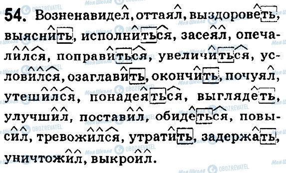 ГДЗ Російська мова 7 клас сторінка 54