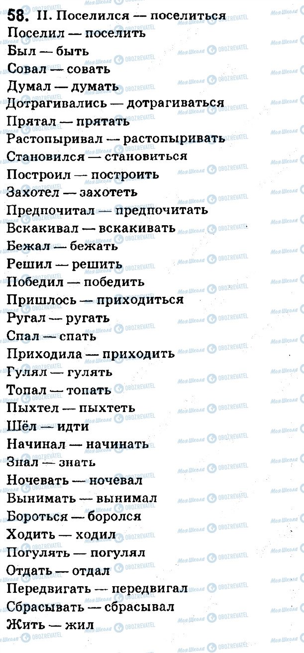 ГДЗ Російська мова 7 клас сторінка 58