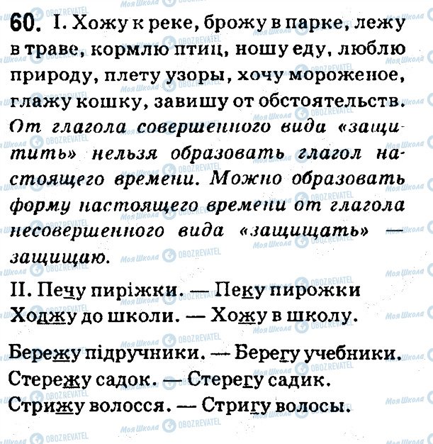 ГДЗ Російська мова 7 клас сторінка 60