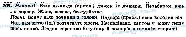 ГДЗ Українська мова 8 клас сторінка 205