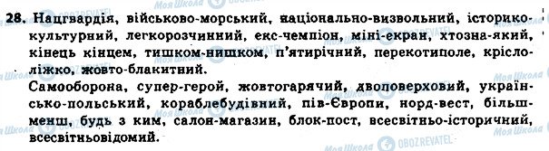 ГДЗ Українська мова 8 клас сторінка 28