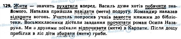 ГДЗ Українська мова 8 клас сторінка 129