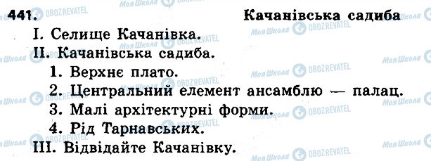 ГДЗ Українська мова 8 клас сторінка 441