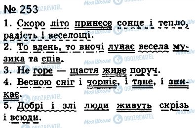 ГДЗ Українська мова 8 клас сторінка 253