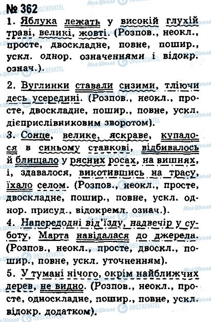 ГДЗ Українська мова 8 клас сторінка 362