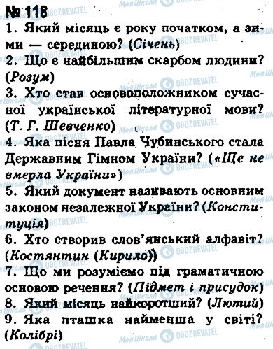 ГДЗ Укр мова 8 класс страница 118
