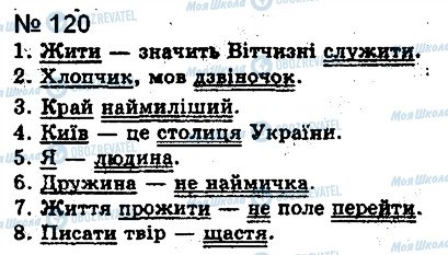 ГДЗ Українська мова 8 клас сторінка 120