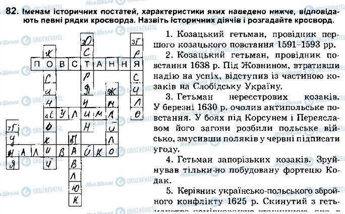 ГДЗ Історія України 8 клас сторінка 82