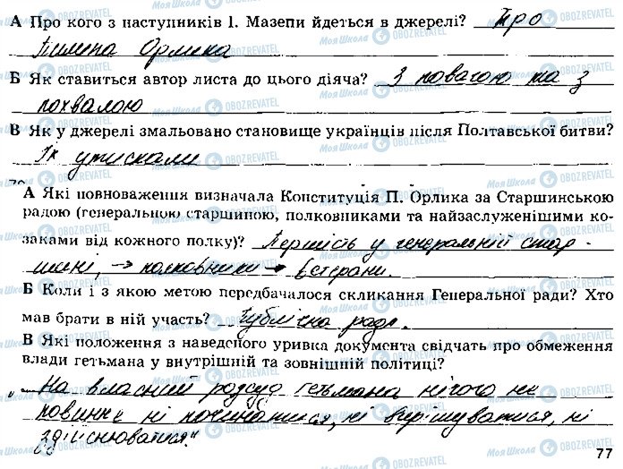 ГДЗ История Украины 8 класс страница 153