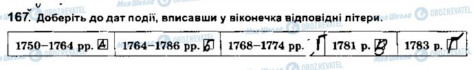 ГДЗ Історія України 8 клас сторінка 167