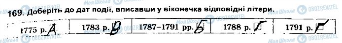 ГДЗ Історія України 8 клас сторінка 169