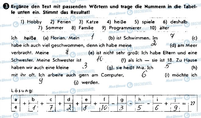 ГДЗ Німецька мова 8 клас сторінка ст17впр3