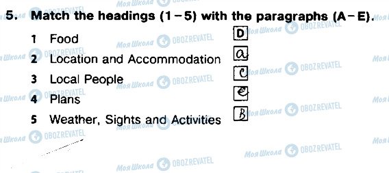 ГДЗ Англійська мова 8 клас сторінка 5