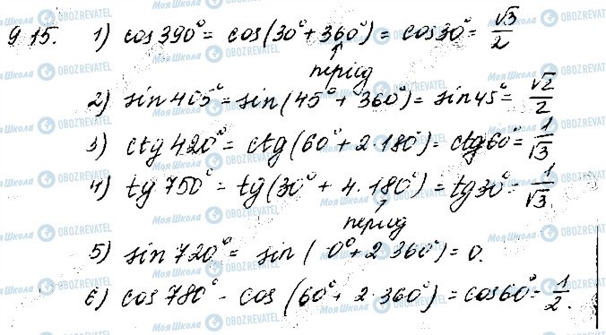 ГДЗ Математика 10 клас сторінка 15