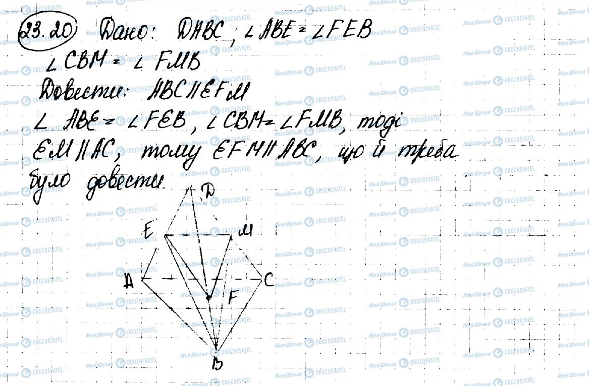 ГДЗ Геометрія 10 клас сторінка 20