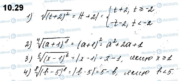 ГДЗ Алгебра 10 клас сторінка 29