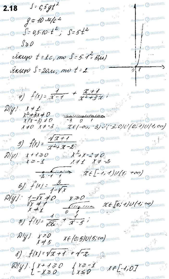 ГДЗ Алгебра 10 клас сторінка 18