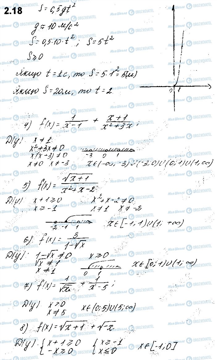 ГДЗ Алгебра 10 класс страница 18