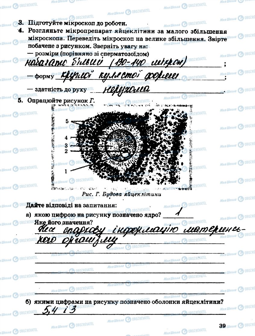 ГДЗ Биология 10 класс страница стр39