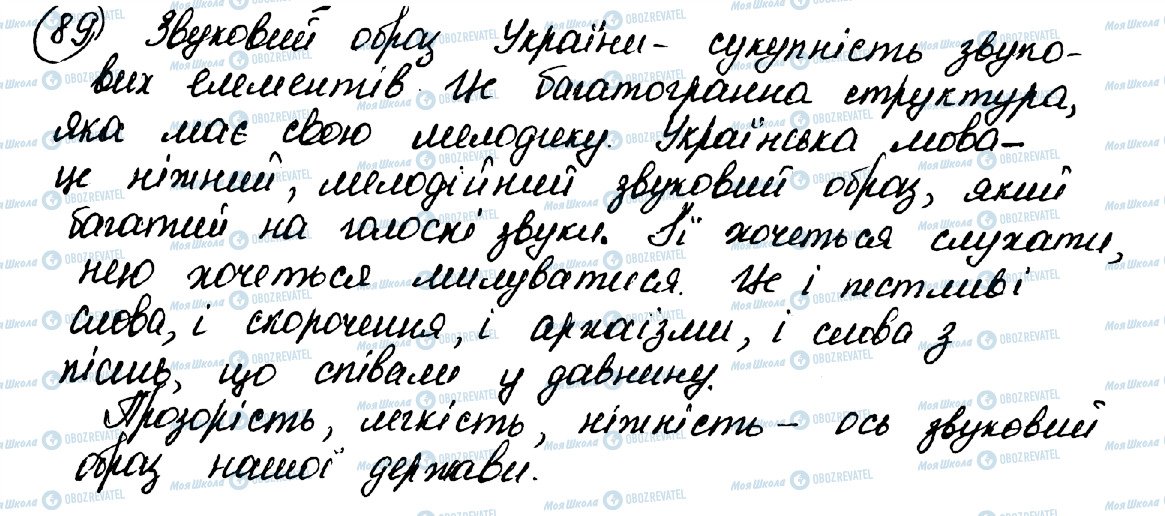 ГДЗ Українська мова 10 клас сторінка 89
