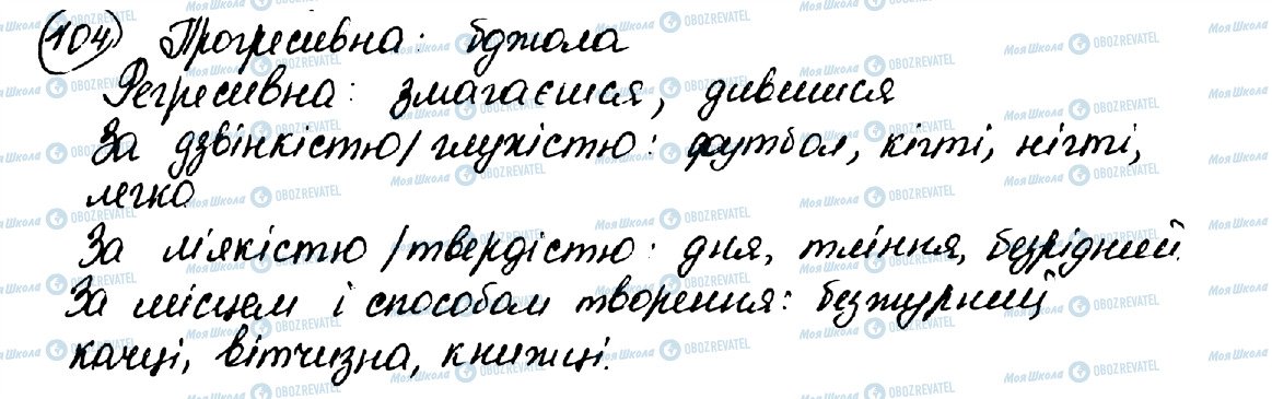 ГДЗ Українська мова 10 клас сторінка 104