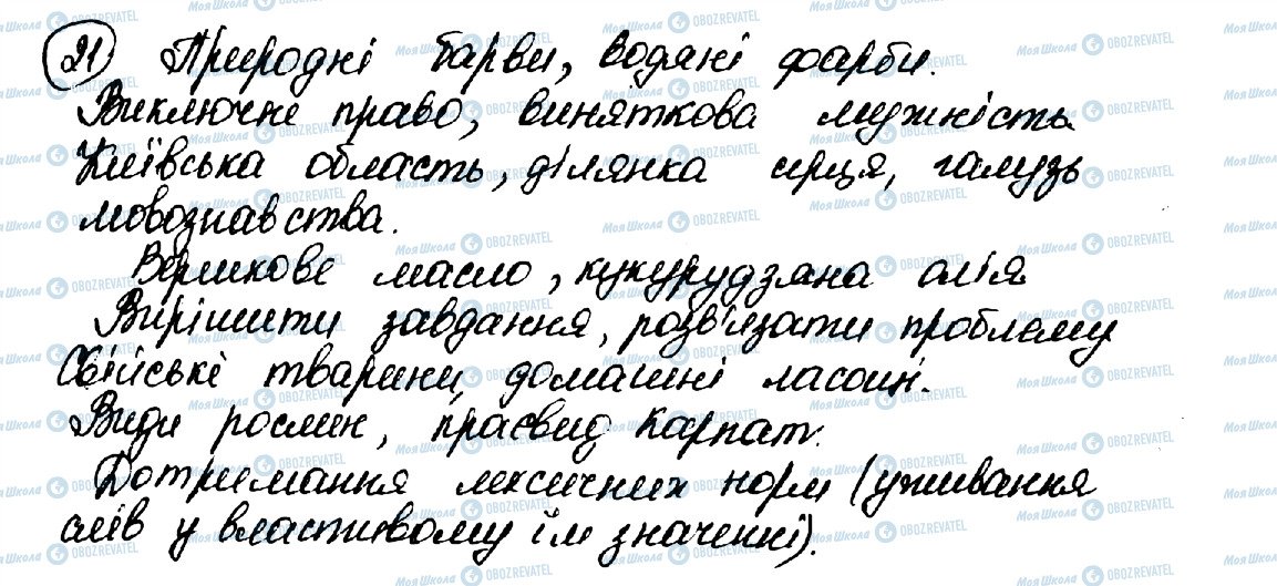 ГДЗ Українська мова 10 клас сторінка 21