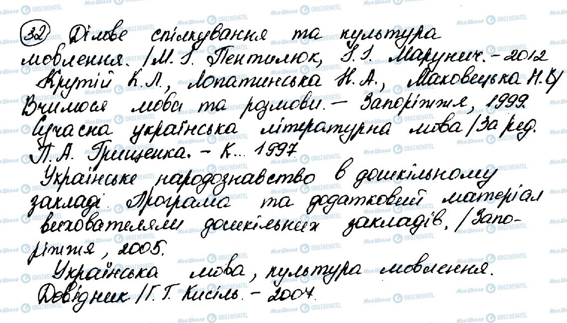 ГДЗ Укр мова 10 класс страница 32