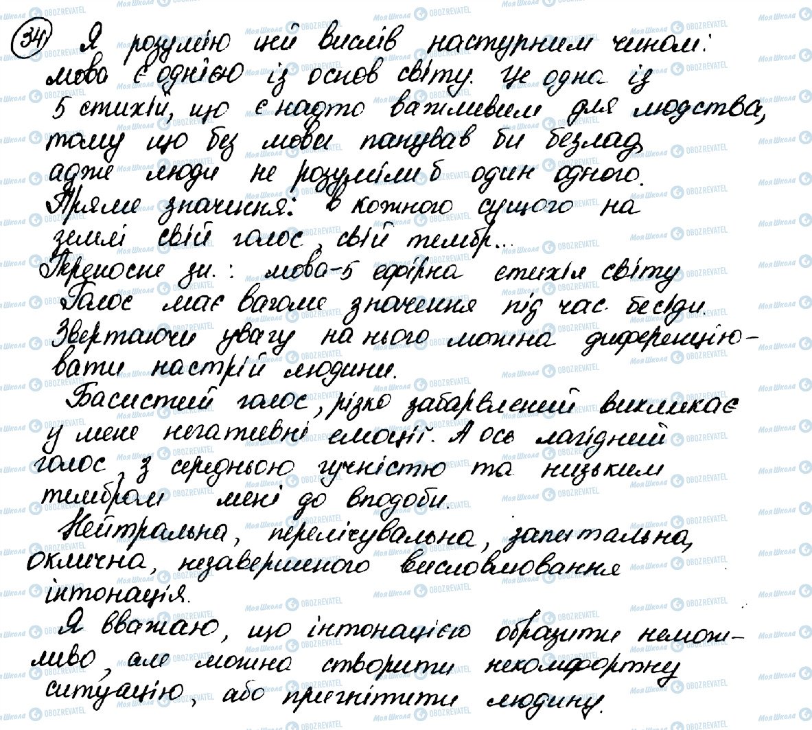 ГДЗ Українська мова 10 клас сторінка 34