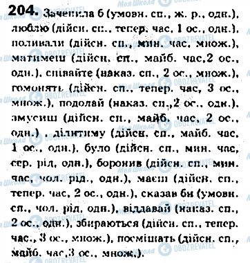 ГДЗ Українська мова 8 клас сторінка 204